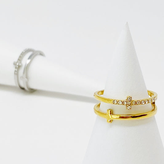Forever Double Cross Ring-1
