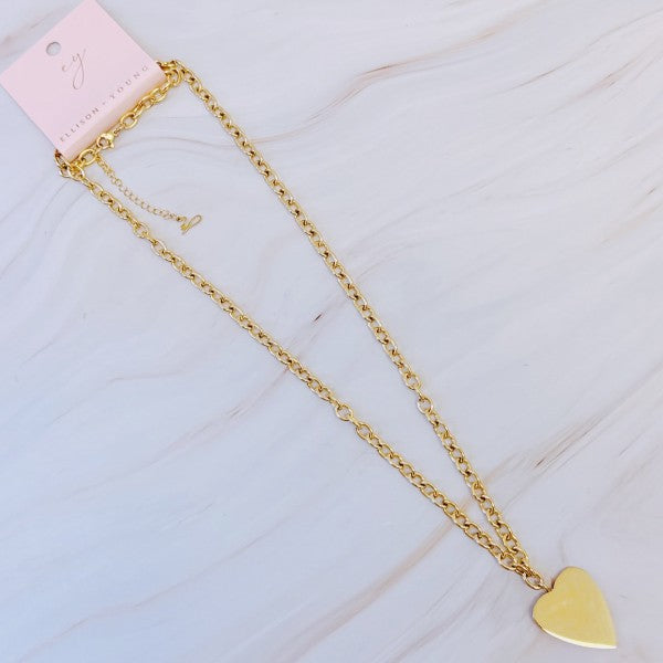 Big Heart Chain Necklace