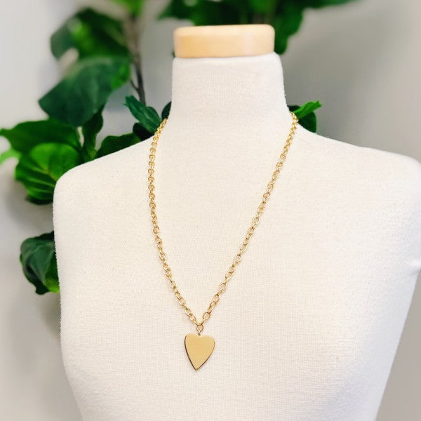 Big Heart Chain Necklace