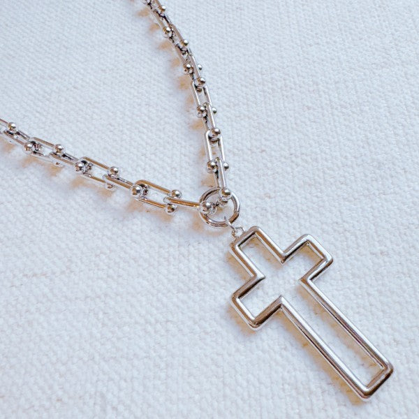 Cross Pendant U Chain Necklace