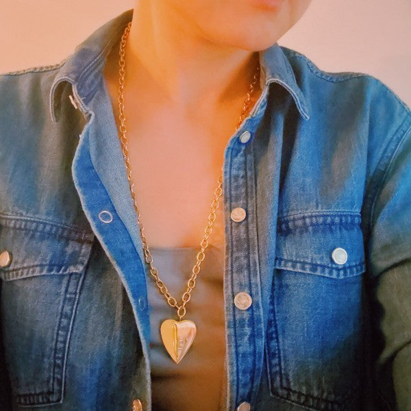 Big Heart Chain Necklace