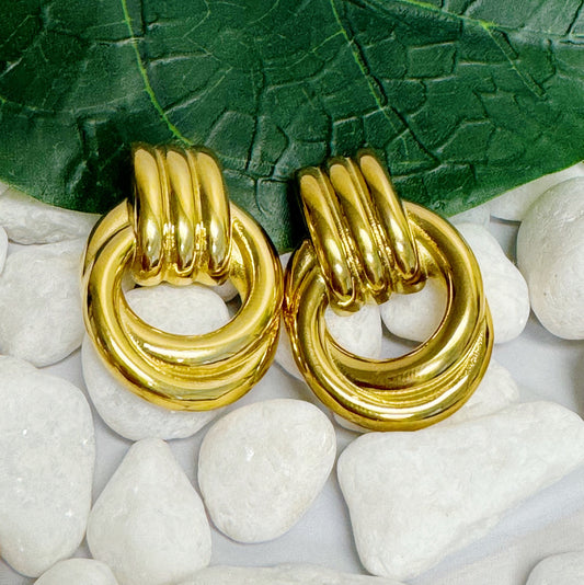 Golden Knocker Earrings-1
