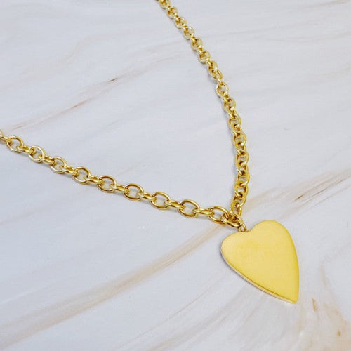 Big Heart Chain Necklace