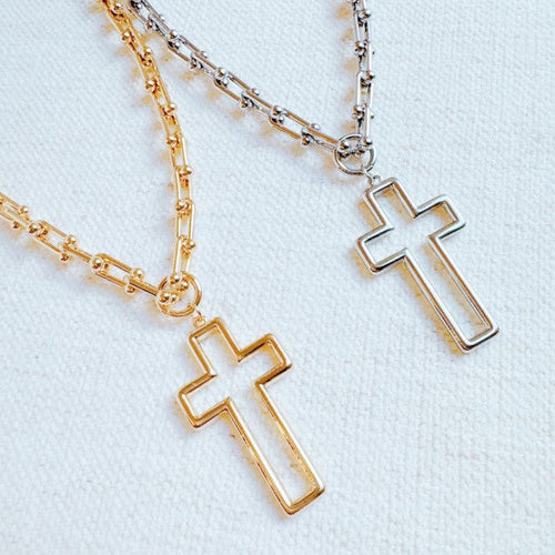 Cross Pendant U Chain Necklace