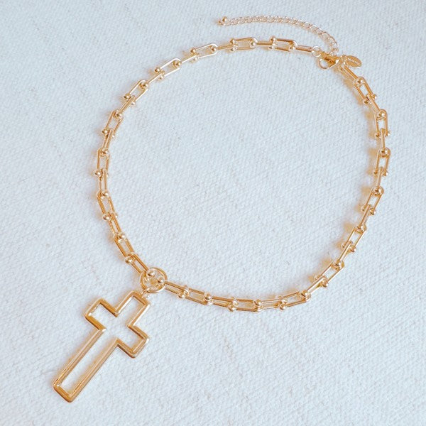 Cross Pendant U Chain Necklace