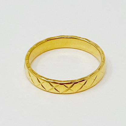 Gold Quilted Ring-0