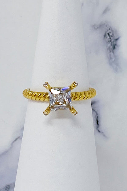 Braided Single Stone Ring-1