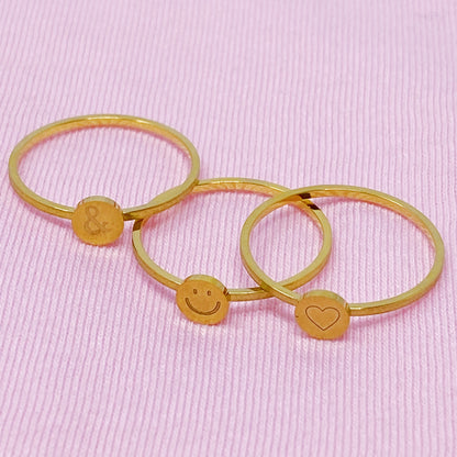 Tiny Disc Stackable Ring-4