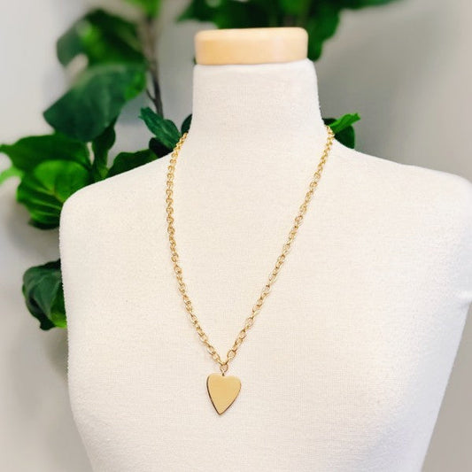 Big Heart Chain Necklace