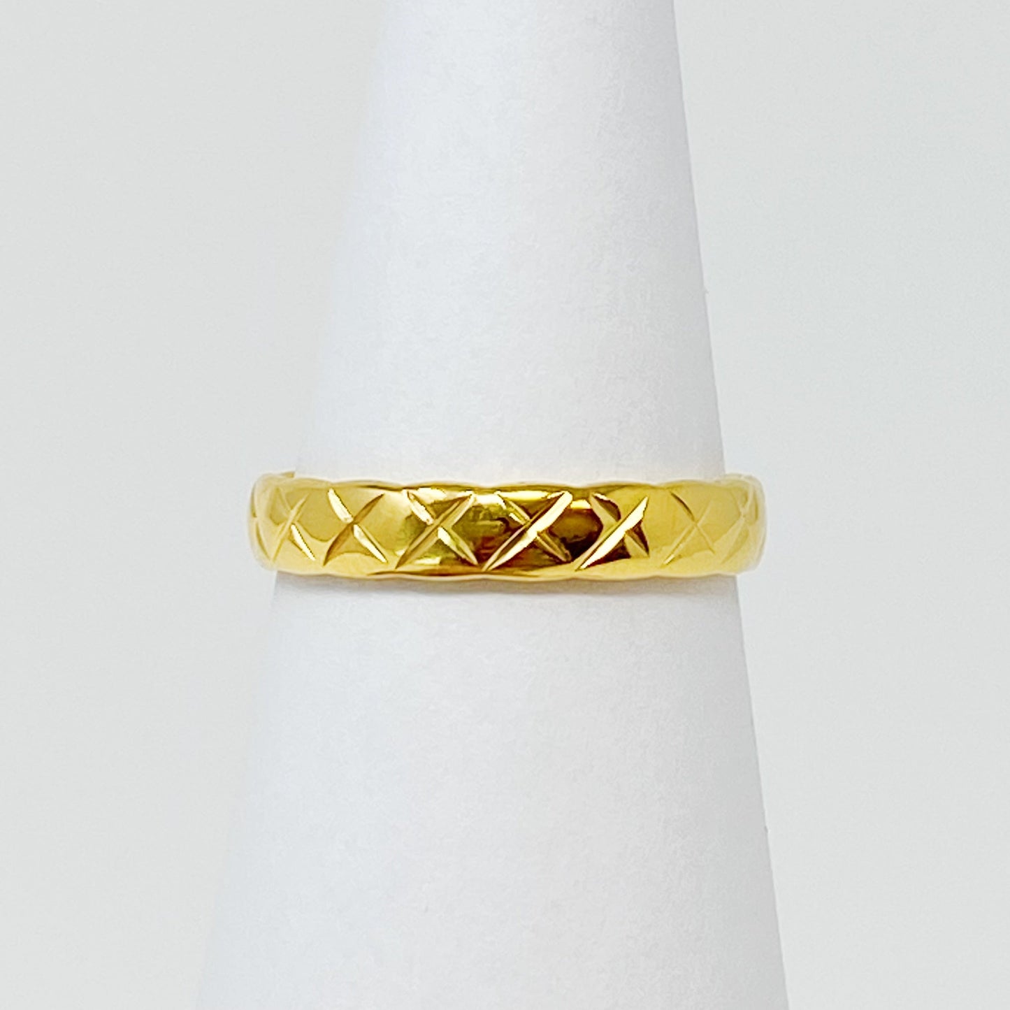Gold Quilted Ring-1