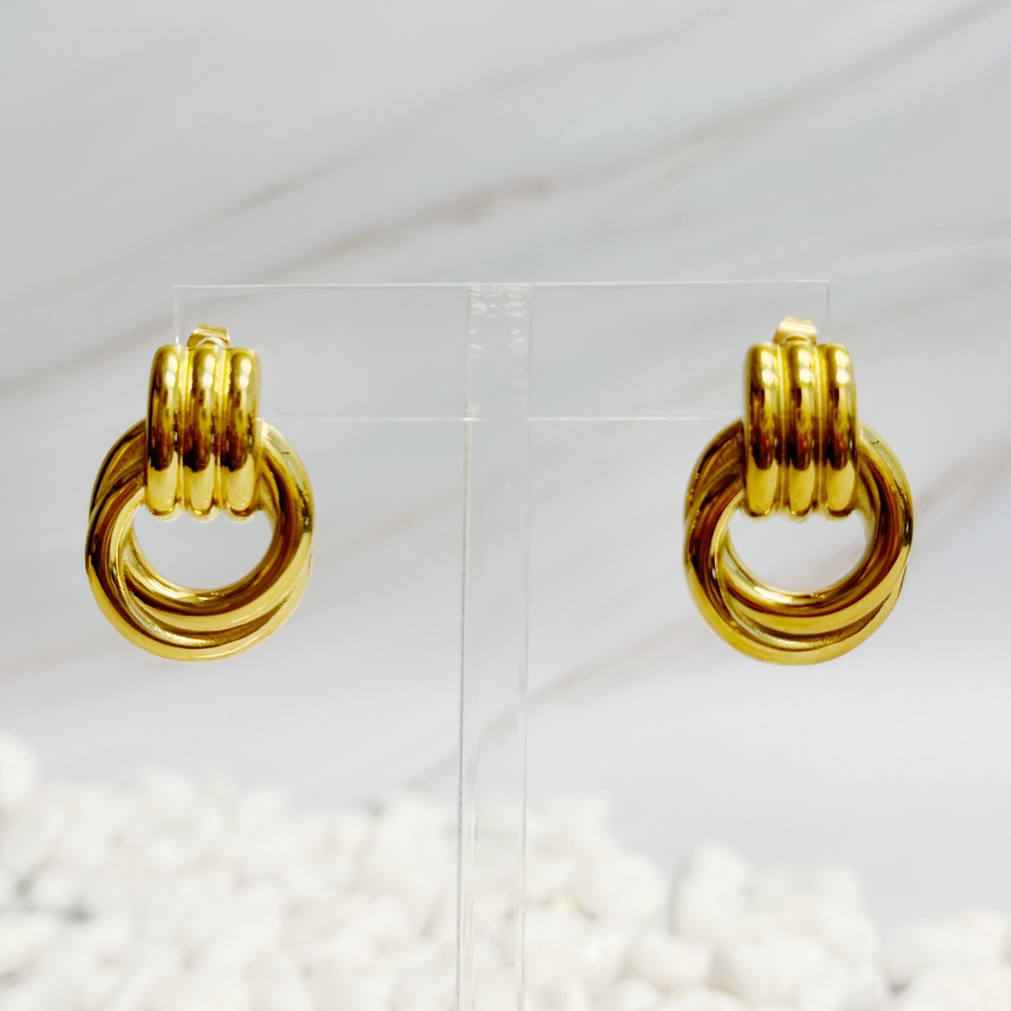 Golden Knocker Earrings-2