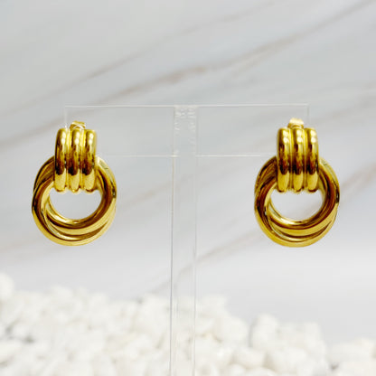 Golden Knocker Earrings-2
