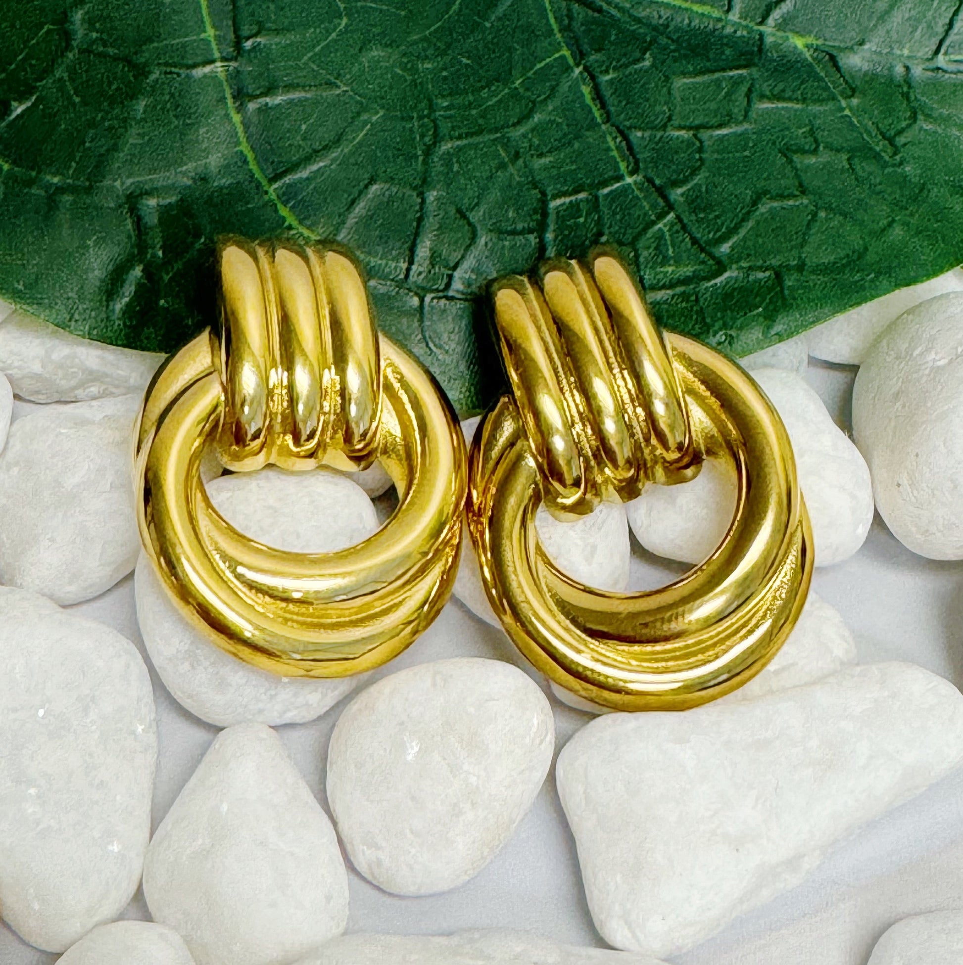 Golden Knocker Earrings-1