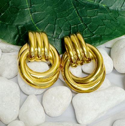 Golden Knocker Earrings-1