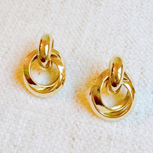 Gold Knocker Earrings-0