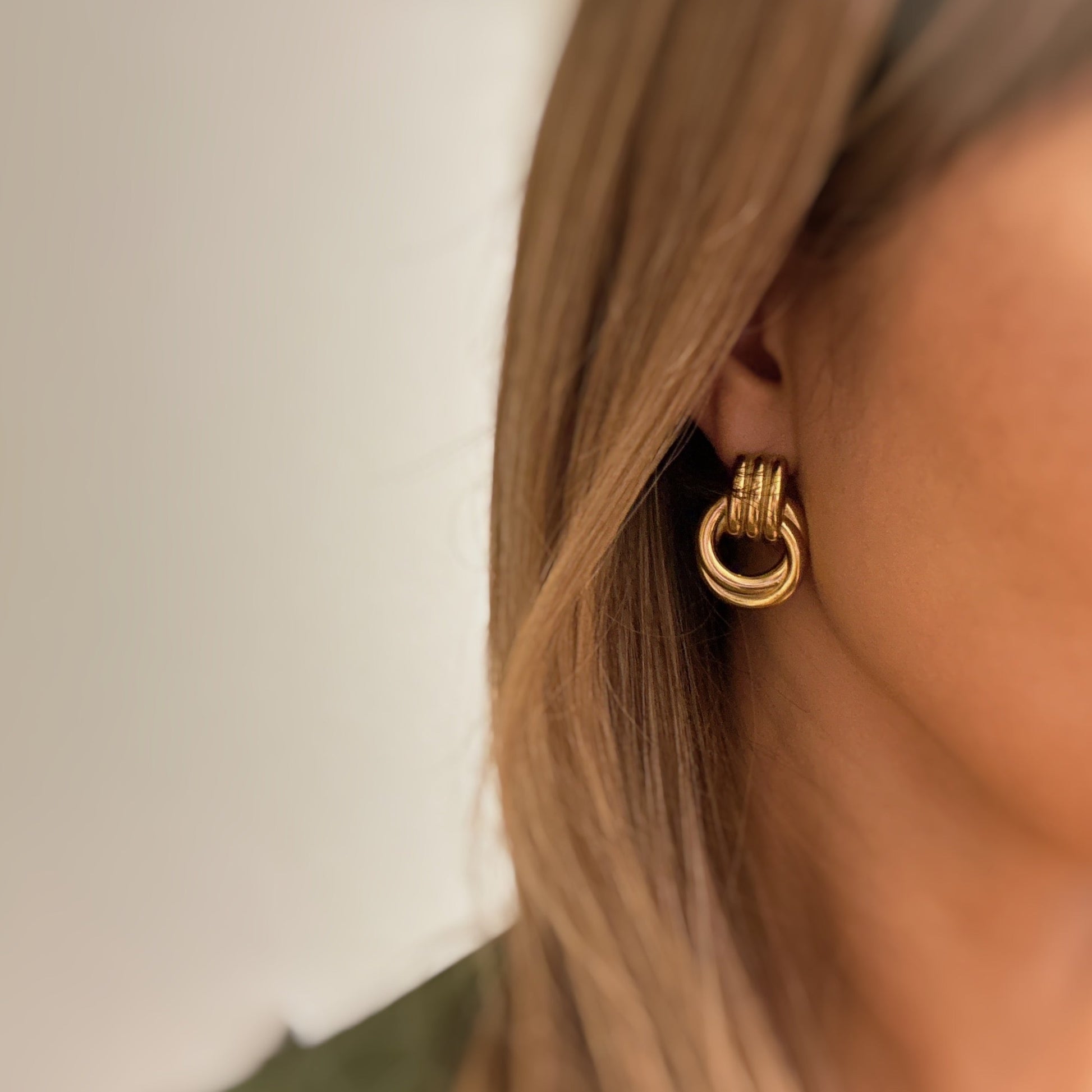 Golden Knocker Earrings-3