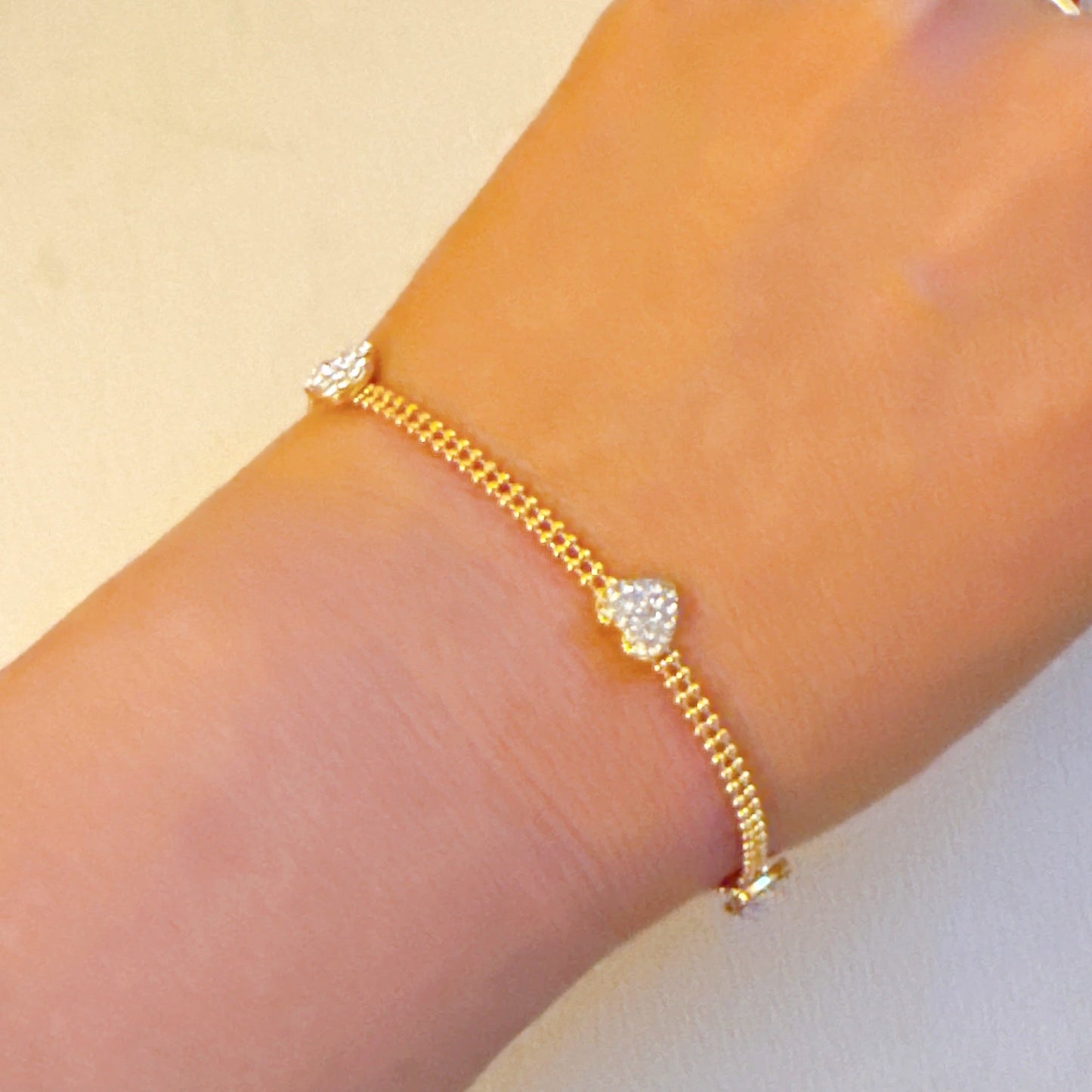 Dotty Shine Heart Bracelet-3