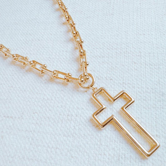 Cross Pendant U Chain Necklace