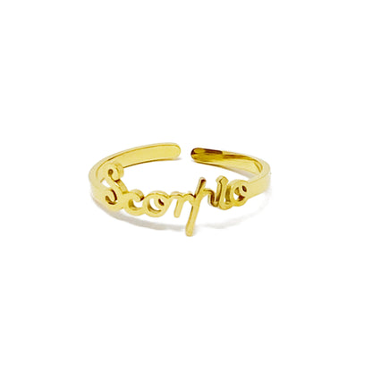 Scripted Zodiac Ring-13